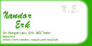 nandor erk business card